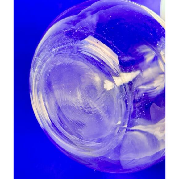 Vintage Wine Decanter Carafe Wide Bottom Clear Glass 10.25" Tall Barware Granny - Picture 4 of 6